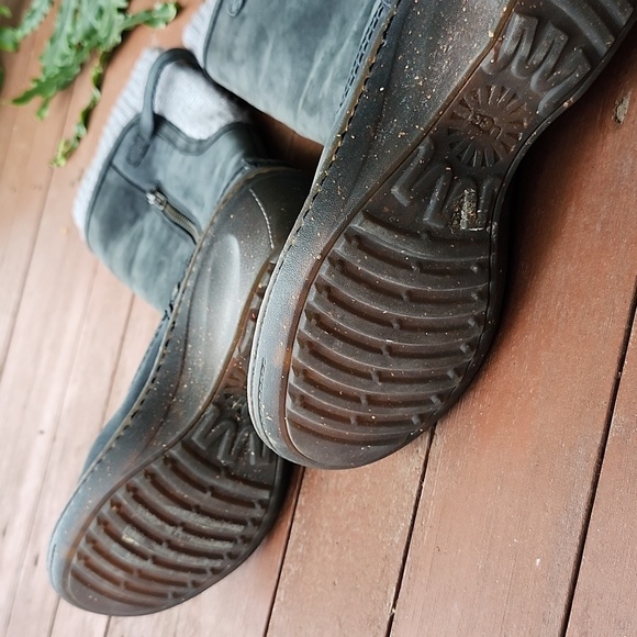 UGG Gray and Cream Heeled Boots - Picture 5 of 10